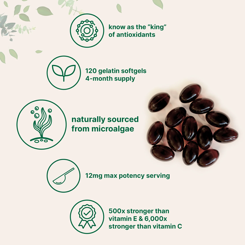 Astaxanthin 12mg – 120 Softgels