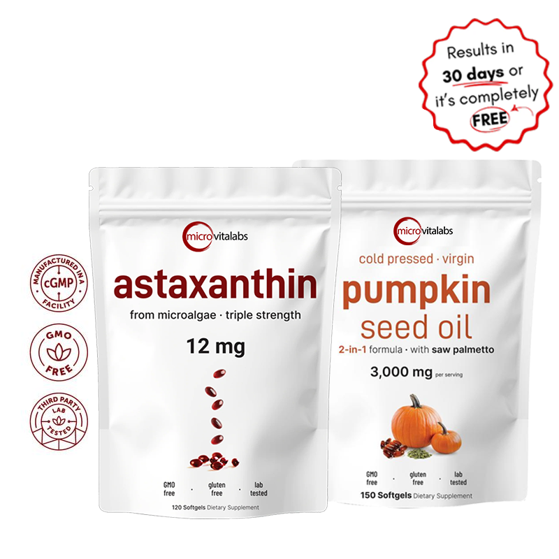 Glow Bundle: Astaxanthin 12mg & Pumpkin Seed Oil